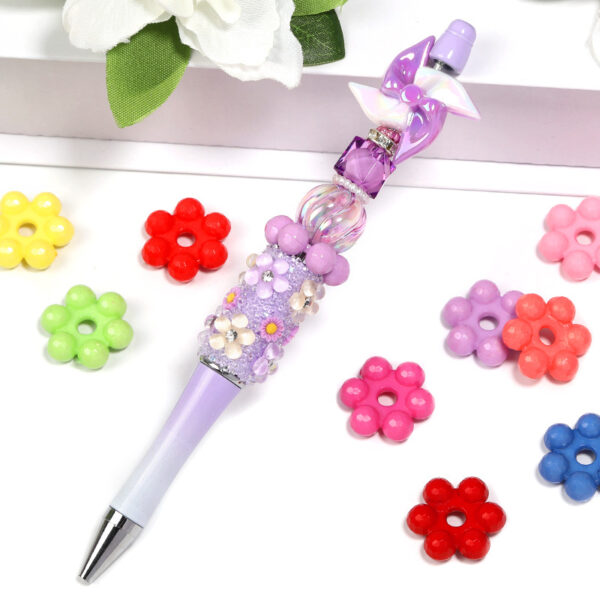 DIY bead pen phone chain snowflake spacer