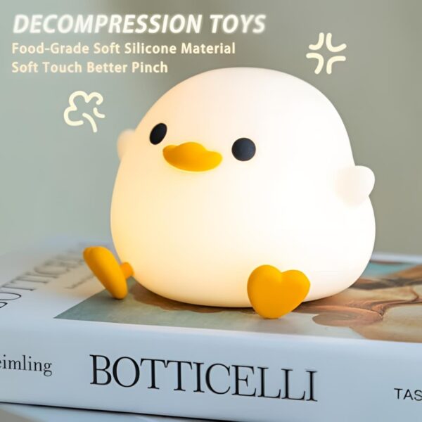 Doudou Duck Silicone Night Light USB Charging Companion Sleep Patting Light